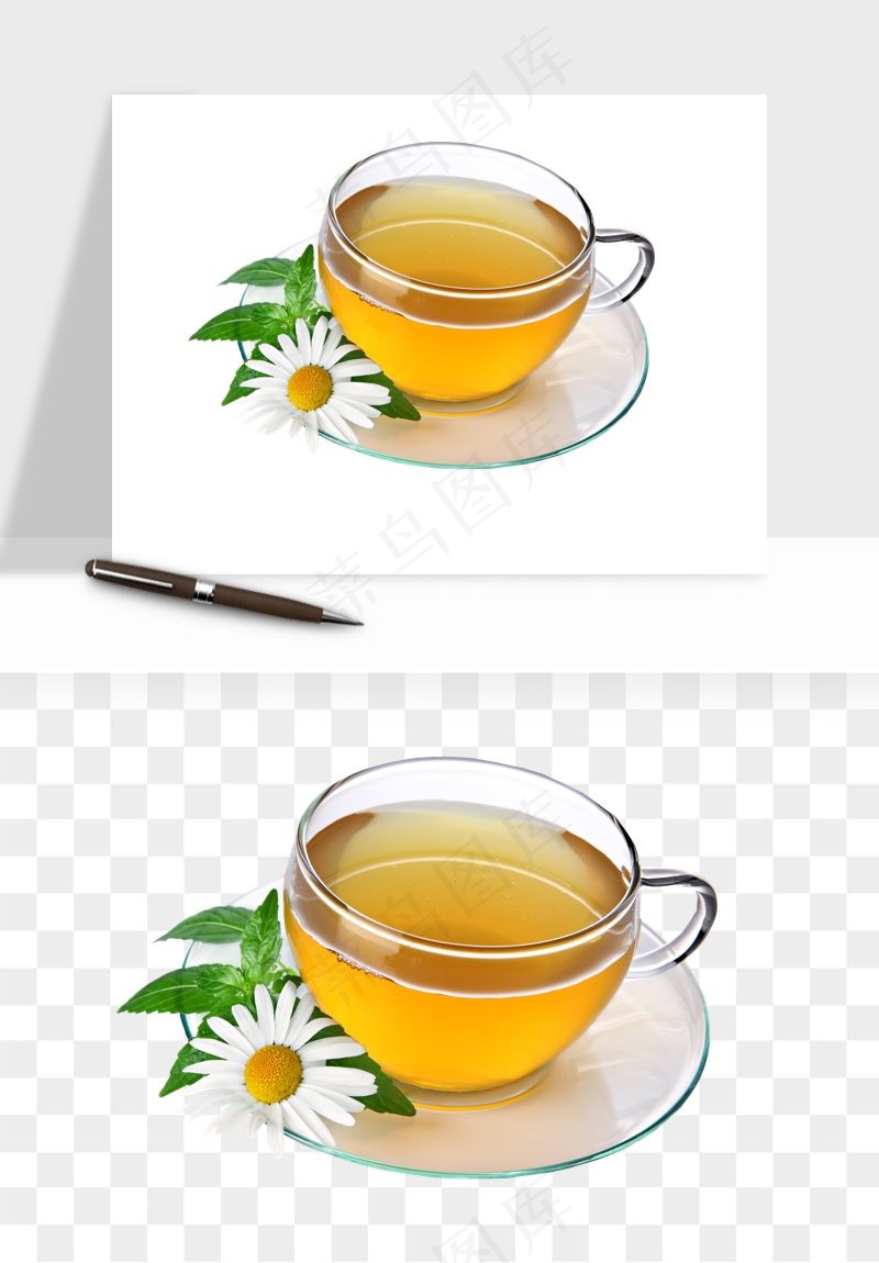 清新绿茶png免抠