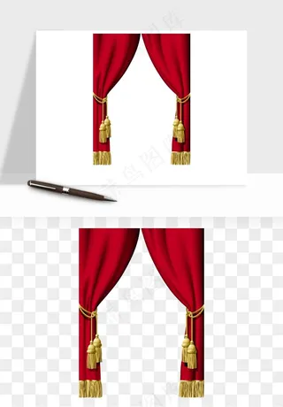 窗帘幕布帷幕png免抠