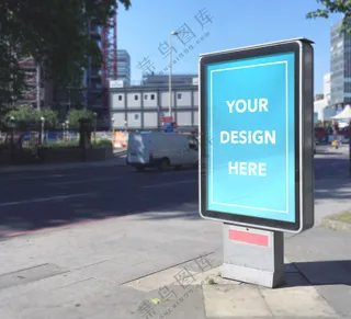 户外广告牌灯箱海报psd模板-266