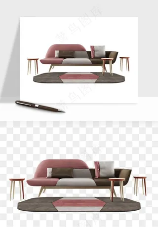 现代沙发家具png免抠
