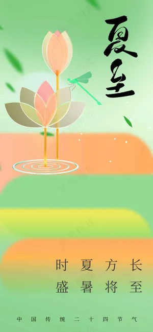 夏至节气传统活动海报