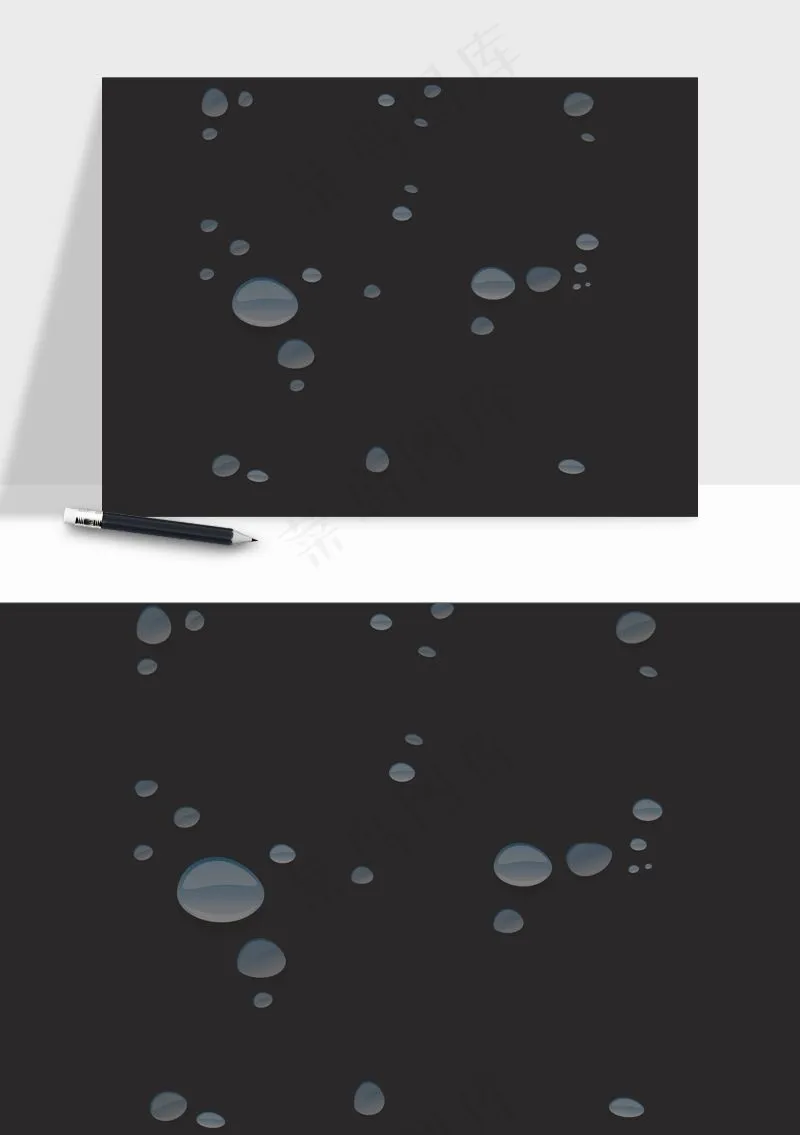 雨水雨滴水珠下雨元素png免抠