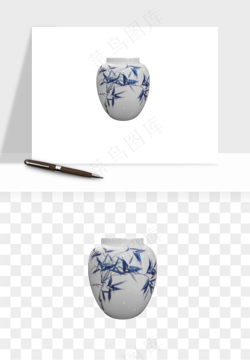 青花瓷陶瓷png免抠