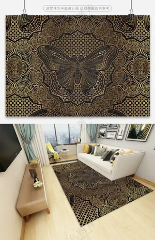 创意炫丽印花地毯