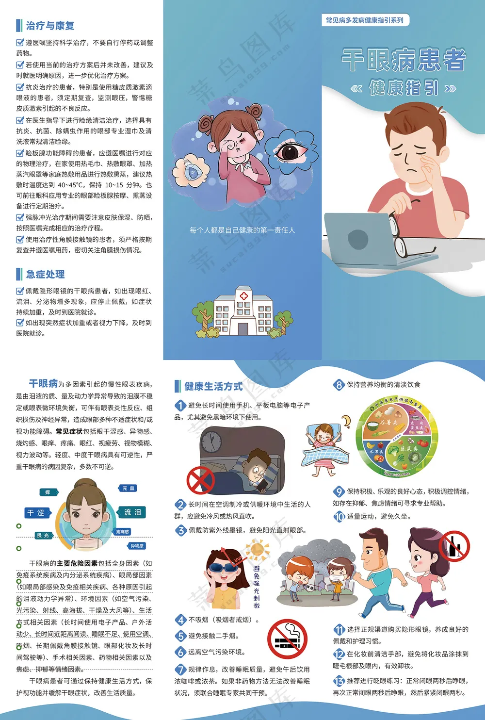 干眼病患者健康指引三折页