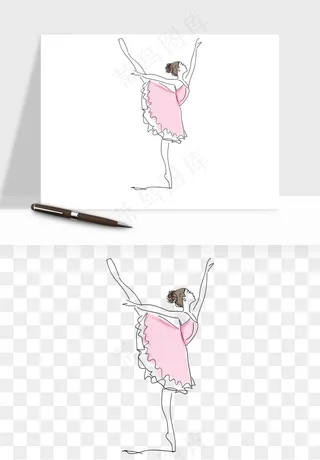 跳舞芭蕾女孩png免抠