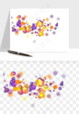 彩色光斑梦幻光点png免抠