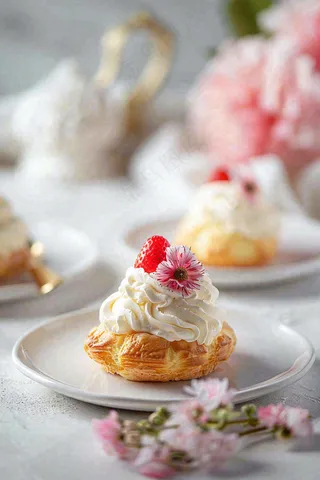 面包蛋糕甜点美食摄影图