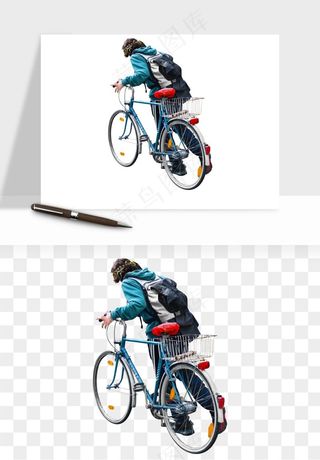 骑行人物自行车手png免抠