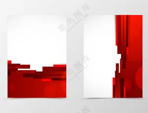 红色几何形素材