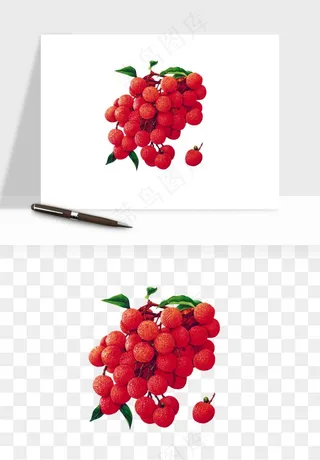 杨梅采摘水果png免抠
