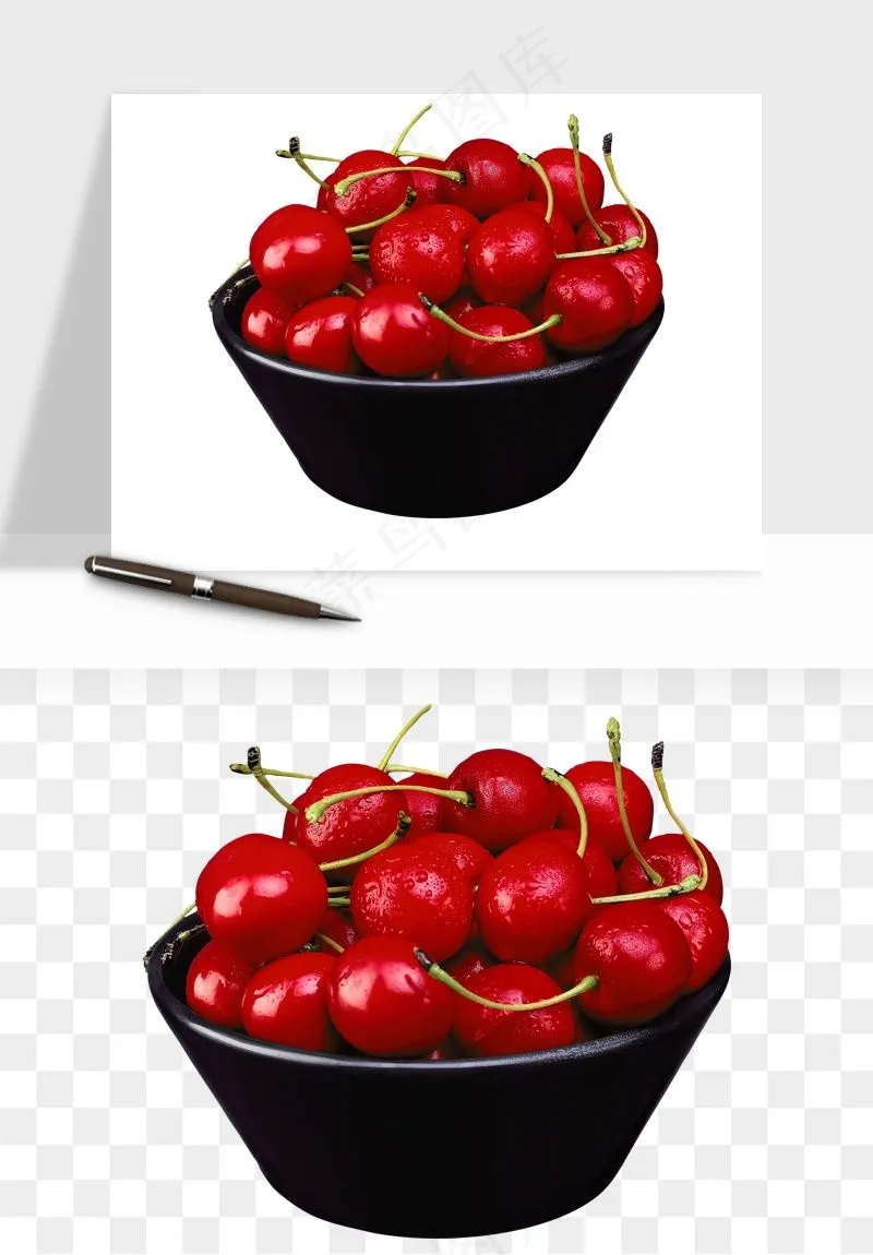 樱桃车厘子水果png免抠