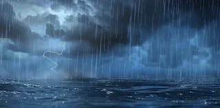 暴雨天气预警摄影图