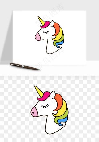 卡通独角兽天马飞马png免抠