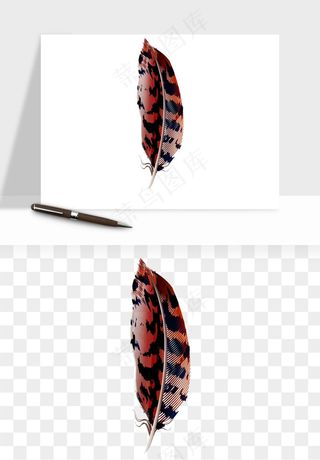 白羽毛漂浮彩色羽毛png免抠