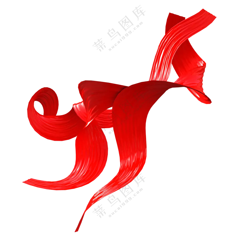 红色墨迹笔触装饰元素免抠图片素材