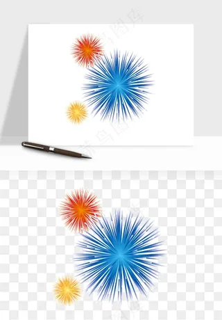 卡通烟花烟火礼花png免抠