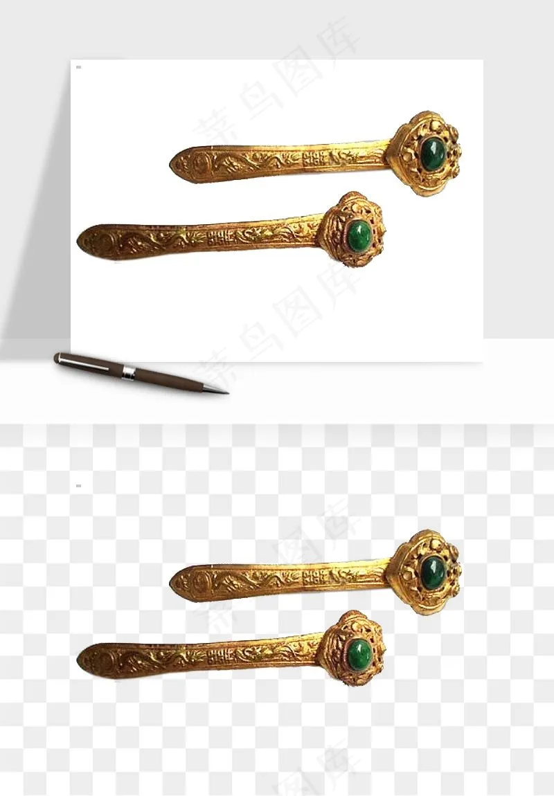 古风发簪头饰配饰png免抠