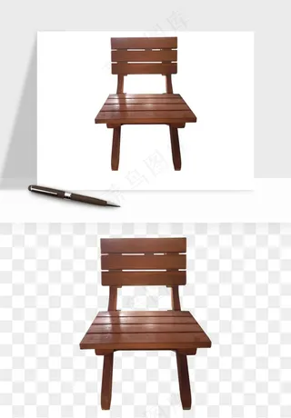 中式木椅子png免抠