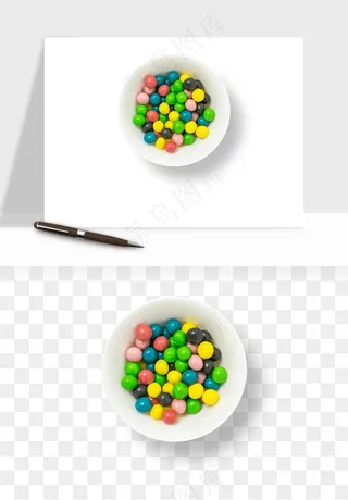 糖果糖豆彩虹糖png免抠