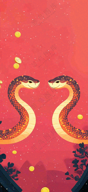 蛇年春节新年背景