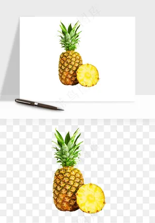 菠萝水果png免抠