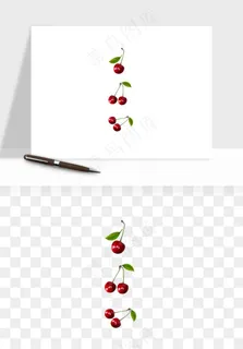 樱桃车厘子水果png免抠