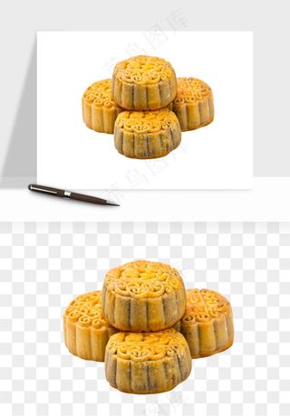 中秋月饼实物png免抠