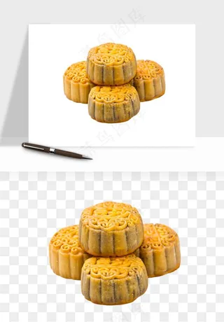 中秋月饼实物png免抠