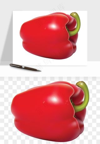 青圆椒蔬菜png免抠