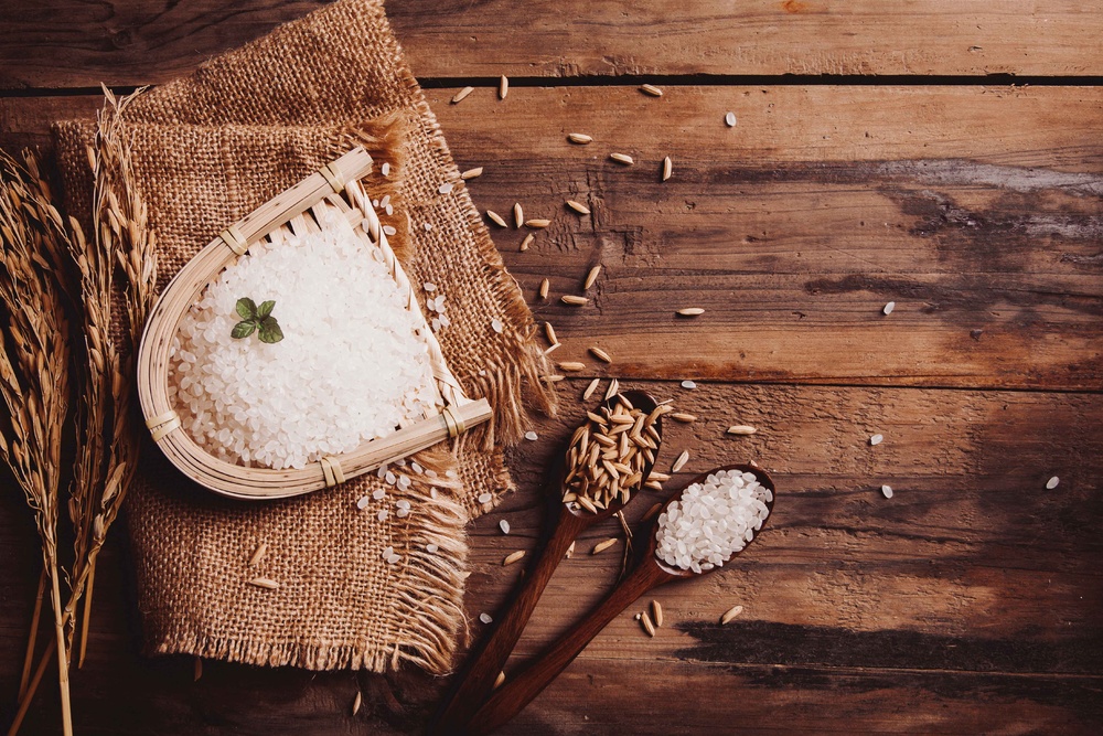 五谷杂粮大米食材背景素材