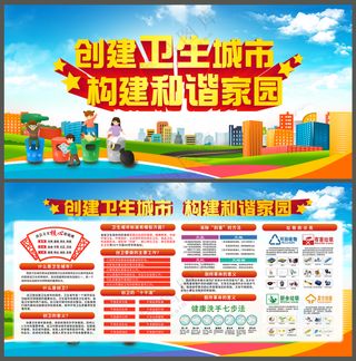 创建卫生城市展板