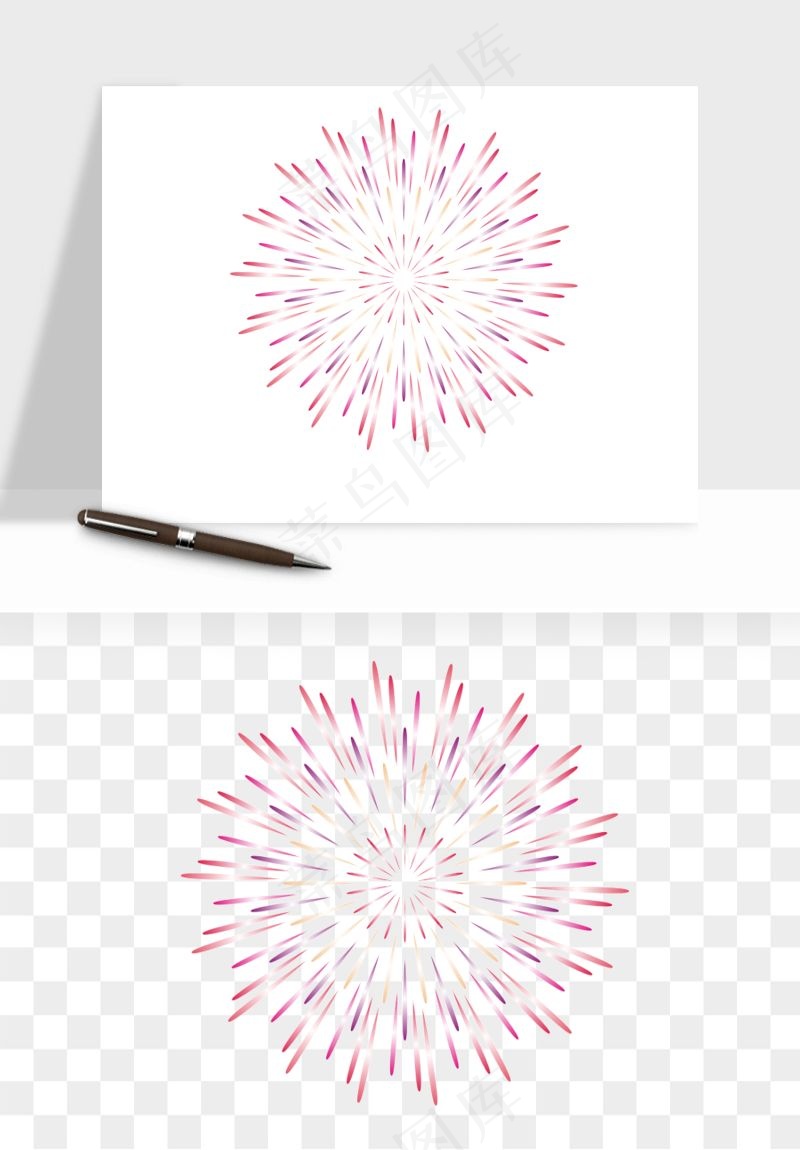 卡通烟花烟火礼花png免抠