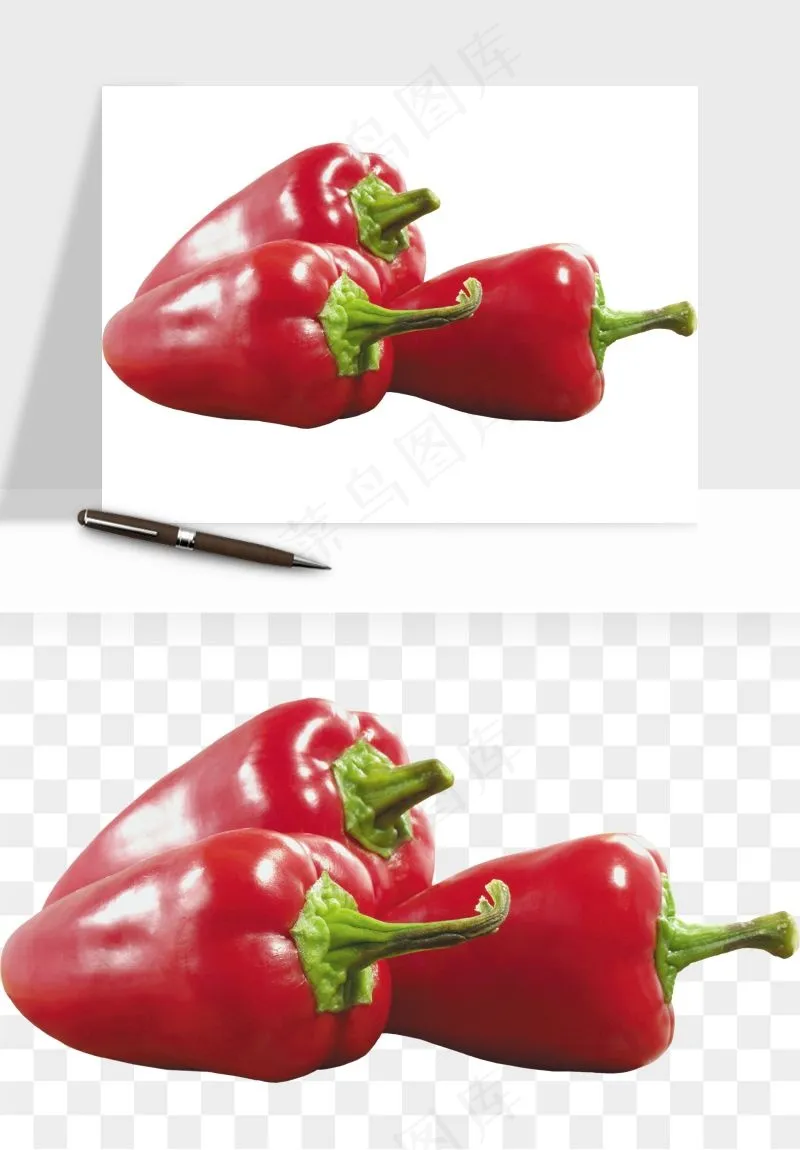 青圆椒蔬菜png免抠