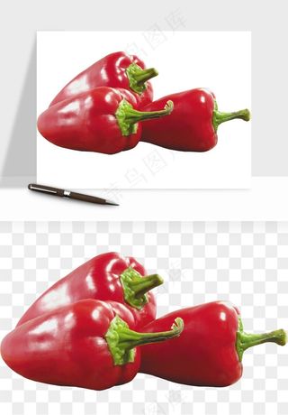 青圆椒蔬菜png免抠