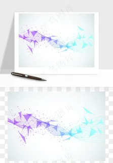 科技几何点线数字装饰png免抠