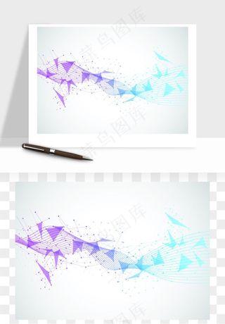 科技几何点线数字装饰png免抠