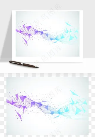 科技几何点线数字装饰png免抠