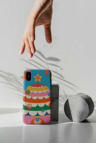 iPhoneX文创手机壳样机手机壳印花贴图样机-12