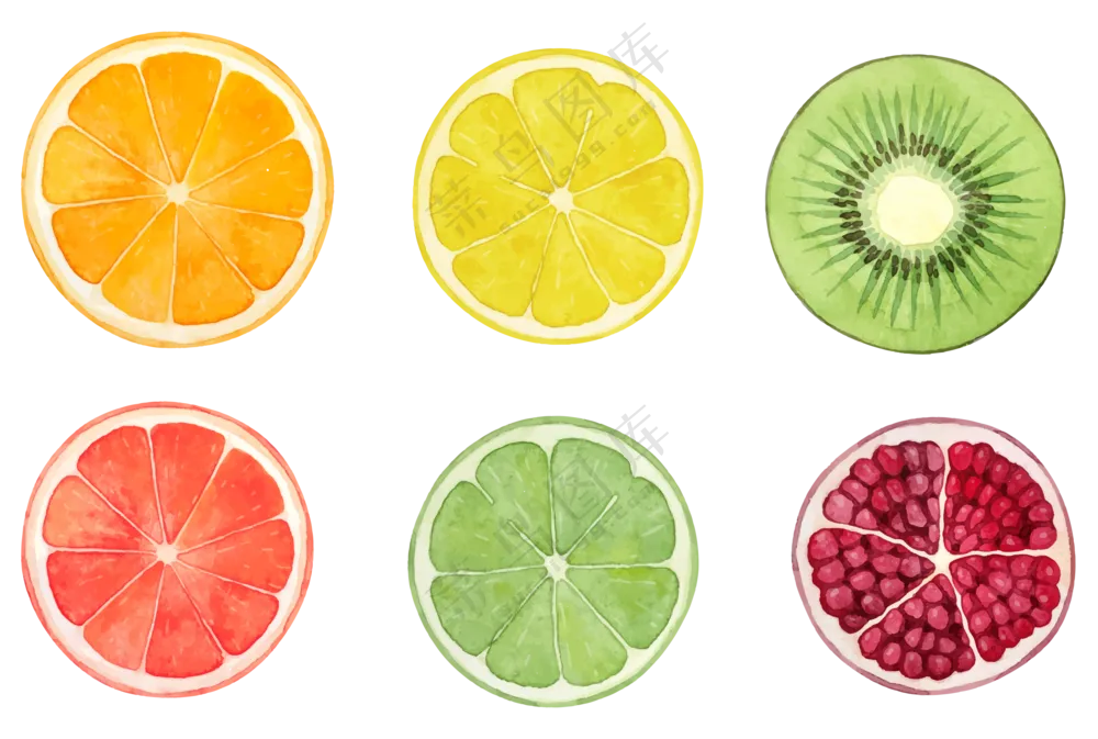水果切片元素