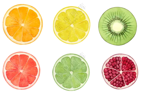 水果切片元素