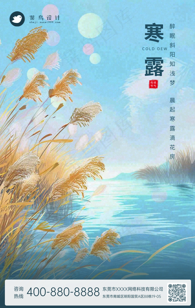 寒露手机海报