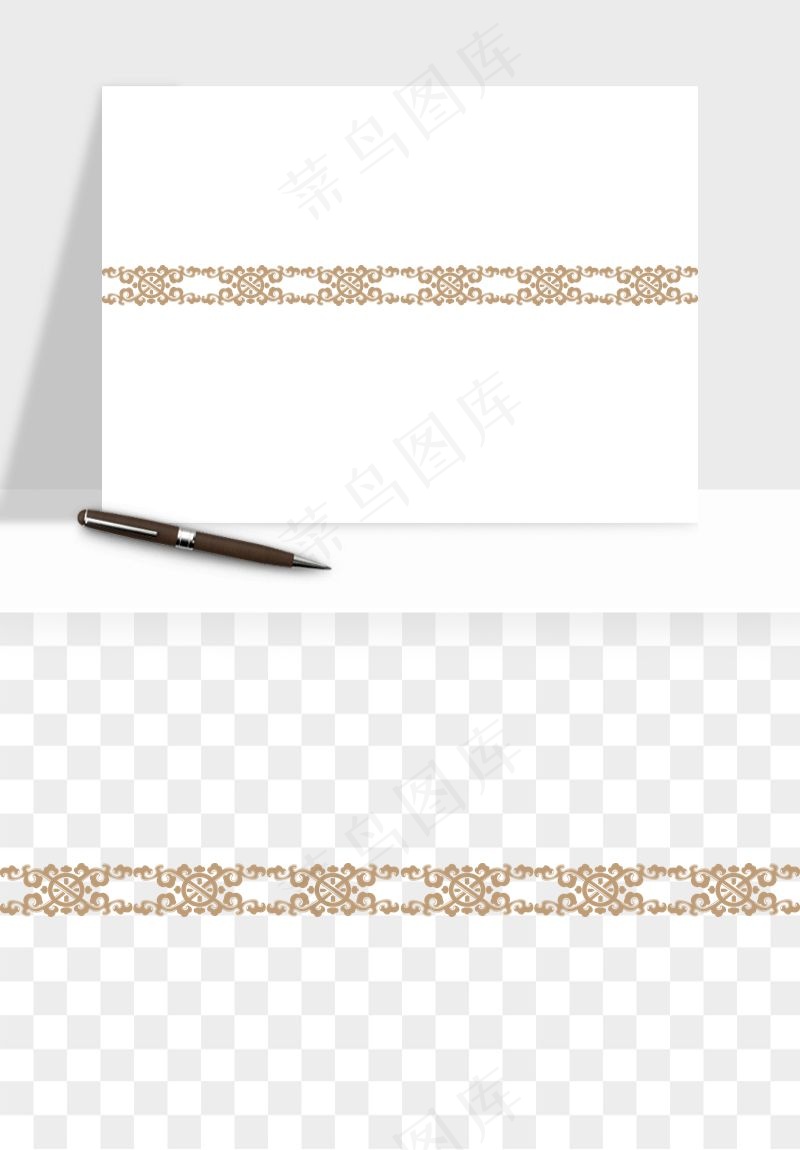 中式边框图案矢量png免抠