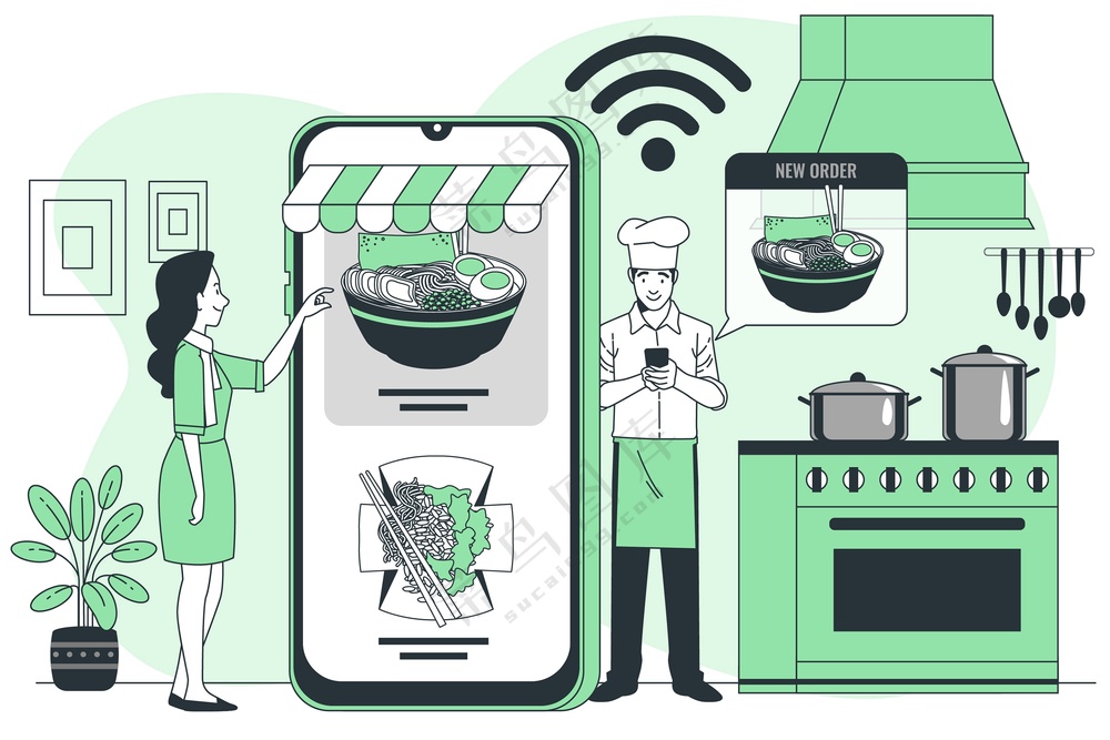 卡通云厨房概念图