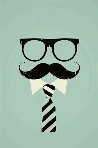 父亲节创意表情卡通男性插画背景