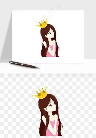 手绘女神女王妇女png免抠