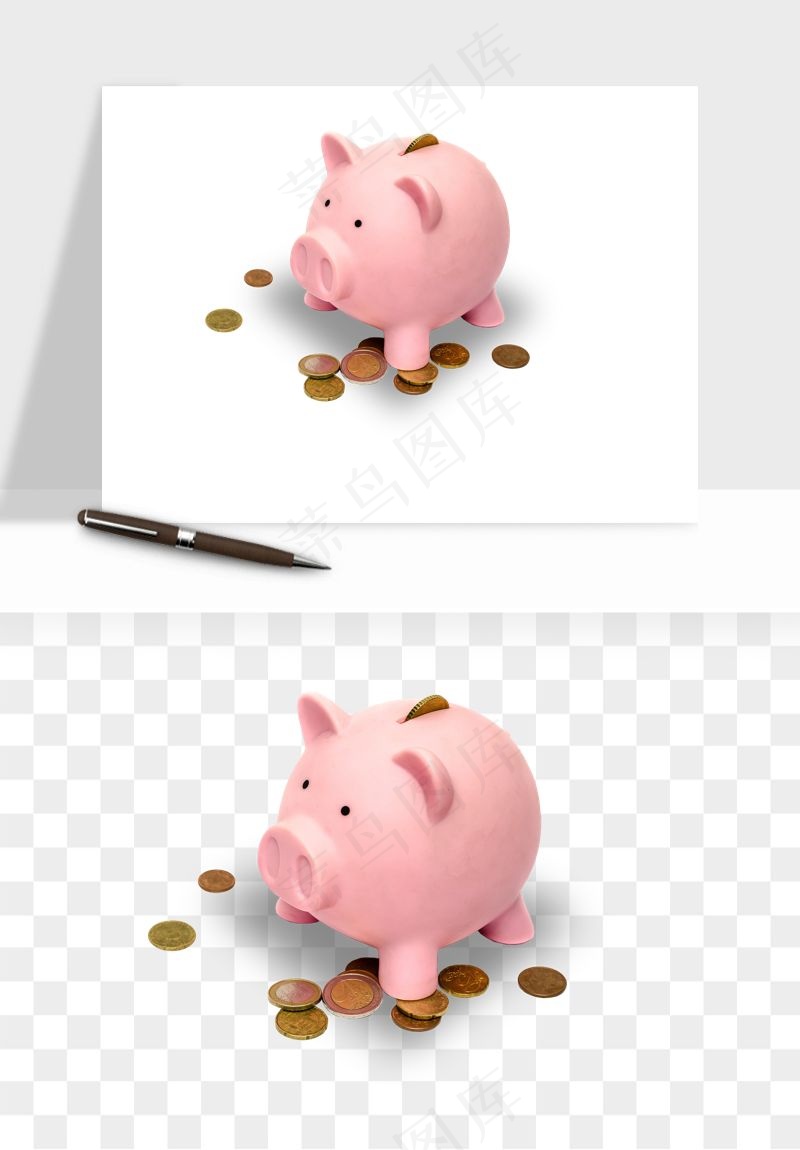 存钱罐理财金猪png免抠
