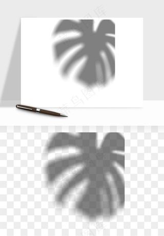 阴影植物窗户投影免抠元素