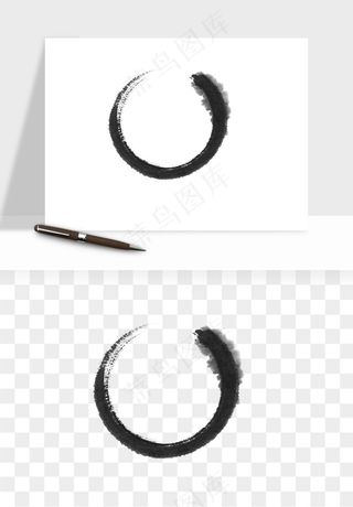 墨迹水墨圆圈圆环边框