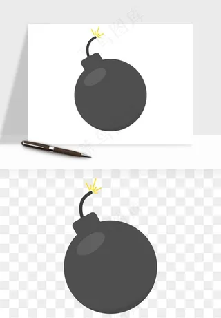 卡通地雷炸弹png免抠